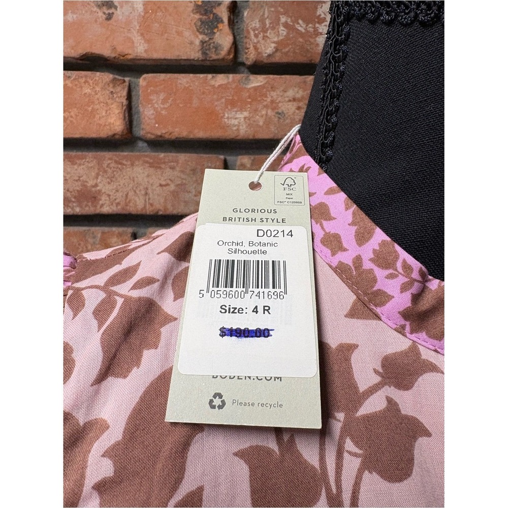 Boden Pink and Cream Floral Tiered Maxi Dress - Picture 6 of 8